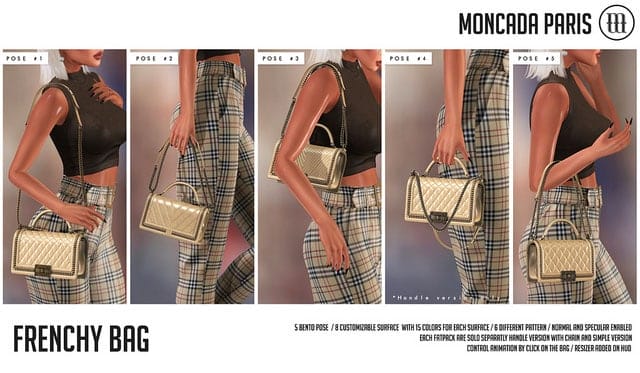 MONCADA PARIS New Release Frenchy Bag Access event Second Life