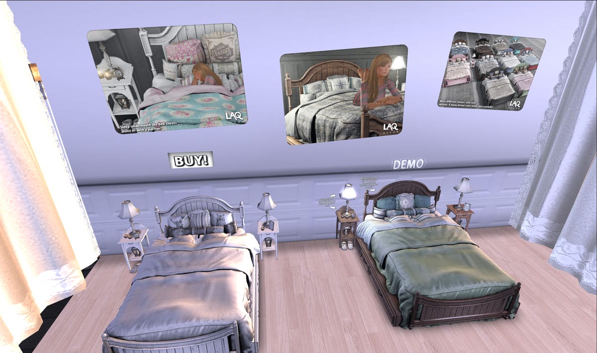 What are the best Second Life beds with 'under the covers' sleeping poses?