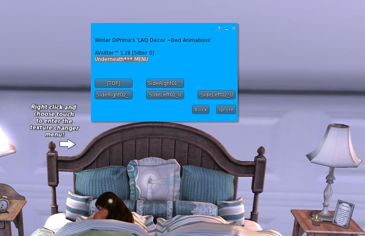 What are the best Second Life beds with 'under the covers' sleeping poses?