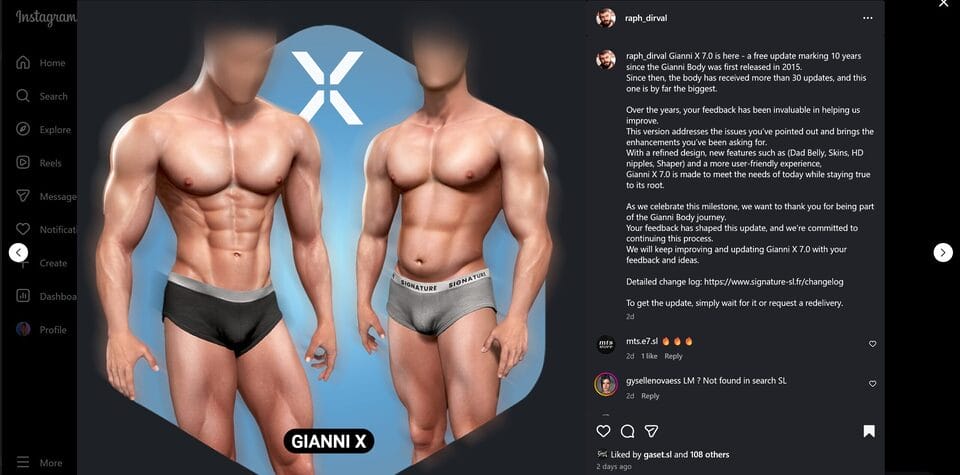 Mesh Bodies for Men in Second Life